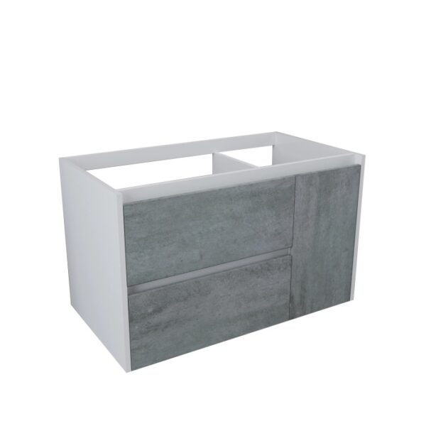 t.b.t. Mobile bagno sospeso, grigio/bianco.