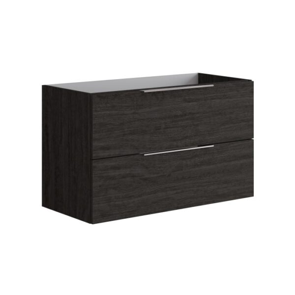 Mobile bagno t.b.t. in legno scuro con due cassetti.