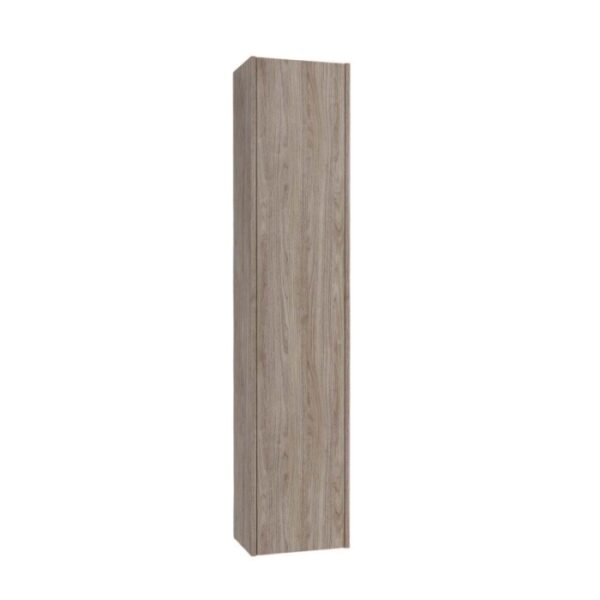 Mobile bagno colonna sospesa 1 anta apertura push natural gray 34x162x25 cm