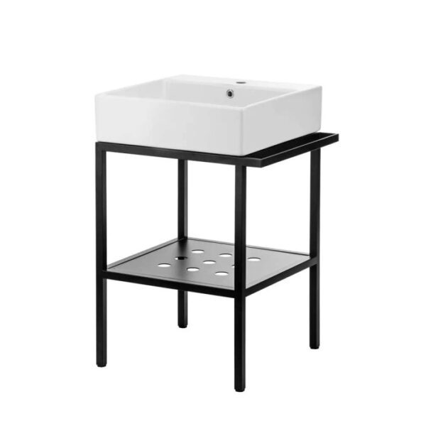 Consolle bagno da terra Madruga Idrostile lavabo 56,5x40 cm nero