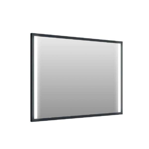 Specchio telaio perimetrale fasce lat. retroill. Noir 100xh70 cm nero opaco