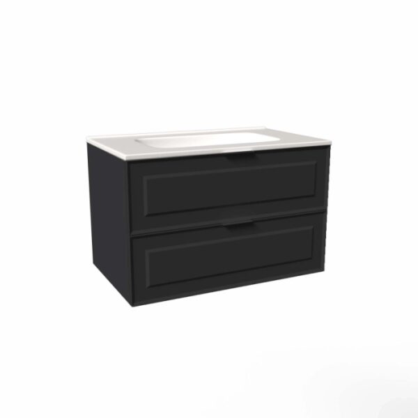Mobile bagno base lavabo sospesa bugnata H51xL101xP46 cm Grafite Opale