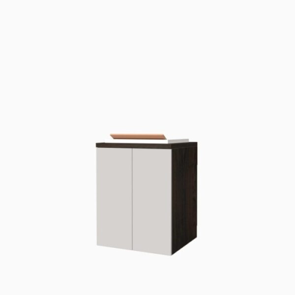 Mobile lavatoio sospeso vasca termoformato H91xL71xP65 cm Olmo Caffè Bianco