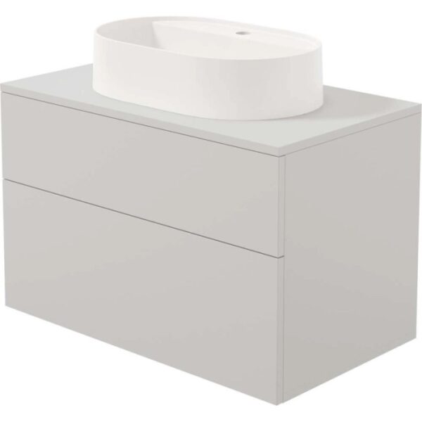 Mobile lavabo con lavabo granito Idrostile SlowMotion 800x520 mm cachemire