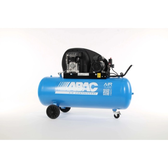 Compressore ABAC blu con ruote. Ideale per officina e garage.