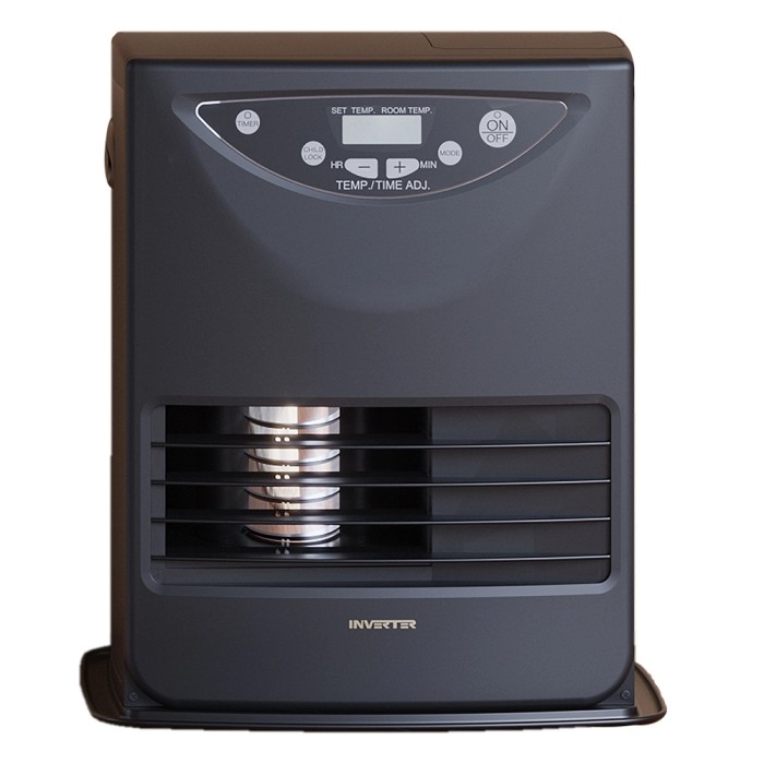 Stufa t.b.t. nera con display digitale e tecnologia inverter.