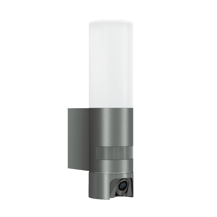 Lampada da esterno a LED Steinel L 625 CAM SC con telecamera, applique antracite.