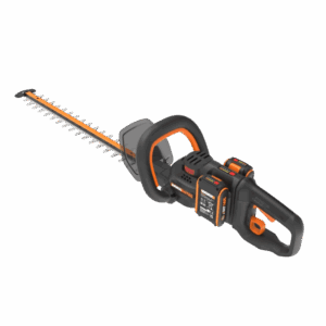 Tagliasiepi a batteria Worx Nitro WG263E con batteria, ideale per tagli precisi in giardino.