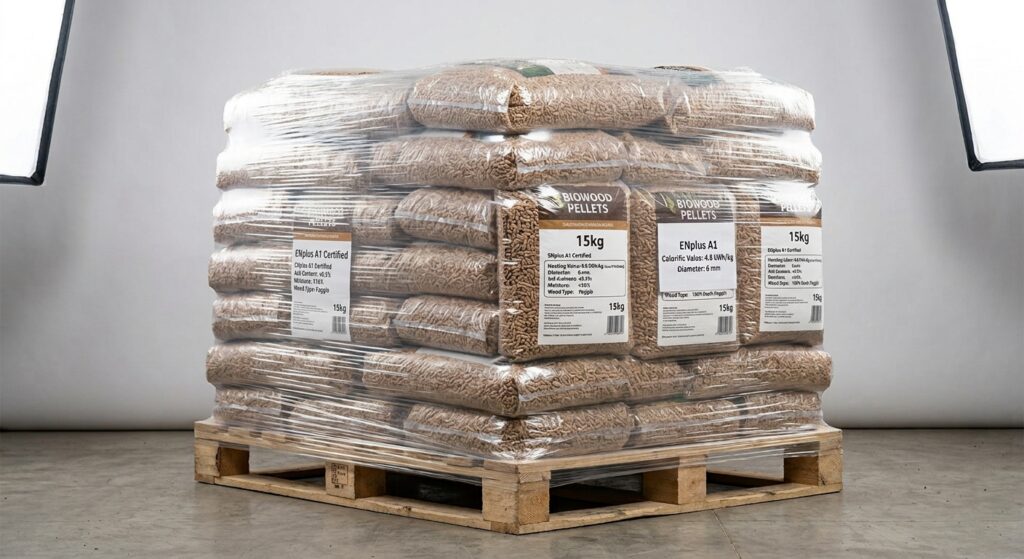 Pellet di Faggio Premium – Sacchi da 15 kg
