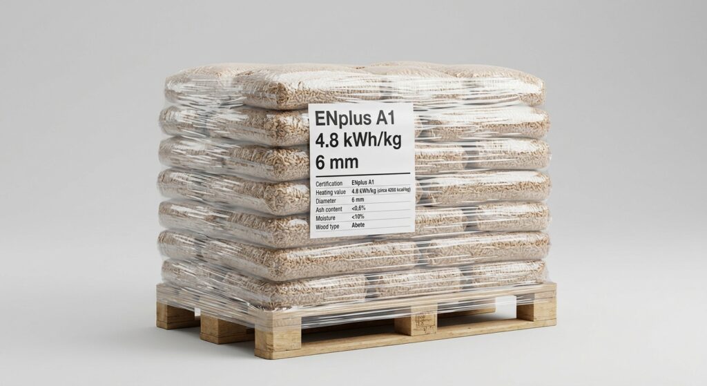Pellet di Abete Puro ENplus A1 – Sacchi da 15 kg